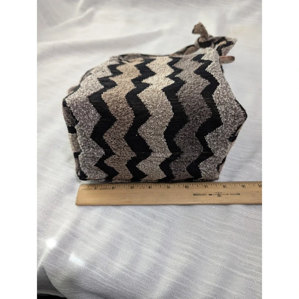 Vintage Tapestry Handbag Wooden Handles Small Boho Purse Lined W/Pockets‎ Retro